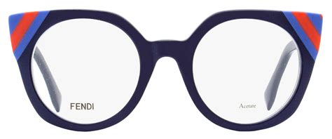 Fendi Women's Oval Eyeglasses FF0246 PJP Dark Blue 48mm